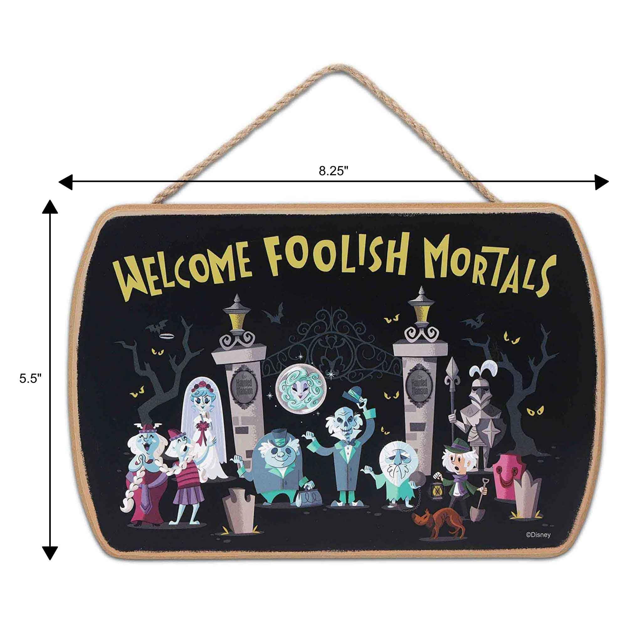 Amazon.com: Disney Haunted Mansion Welcome Foolish Mortals Hanging